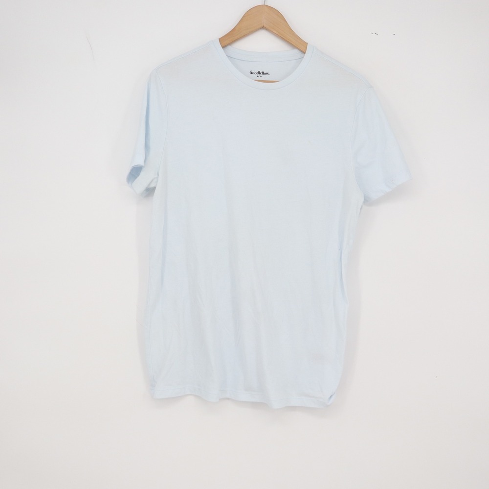 Goodfellow T-Shirt Mens M Lyndale Tee Light Blue Short Sleeve Basic Excellent